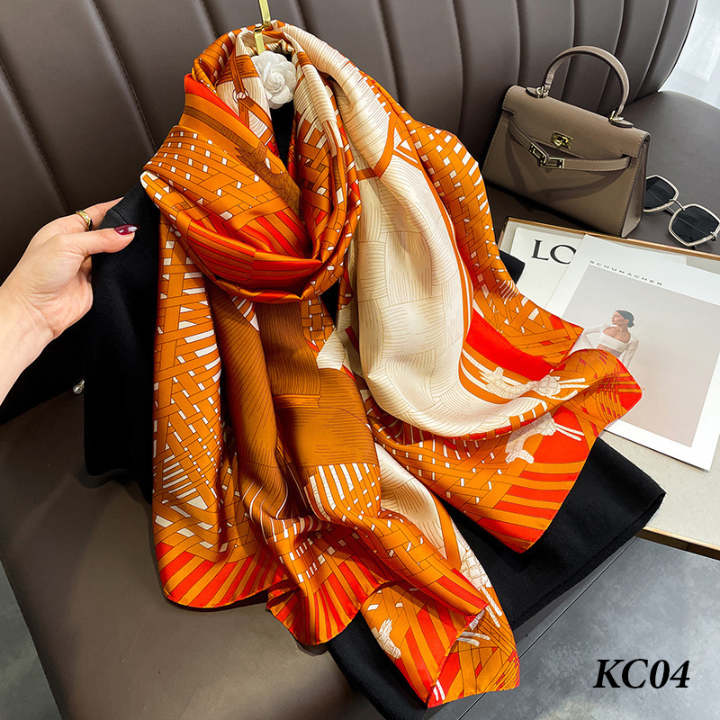 Khăn Choàng Lụa Cao Cấp Kích Thước 90x180cm Mã KC04