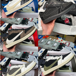 Giày air jordan 1 low " travis scott olive "
