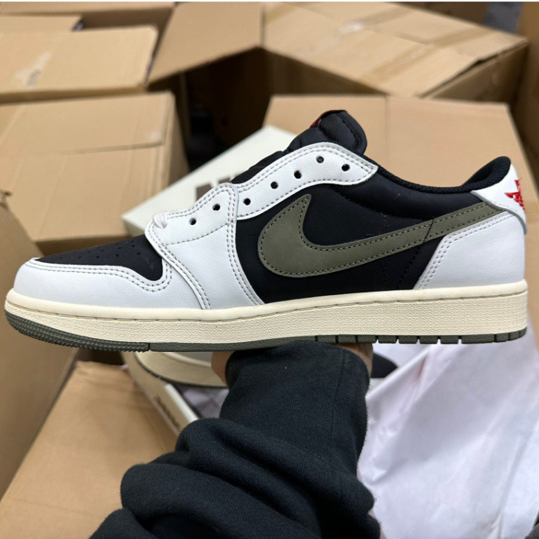 Giày Air Jordan 1 Low " Travis Scott Olive "