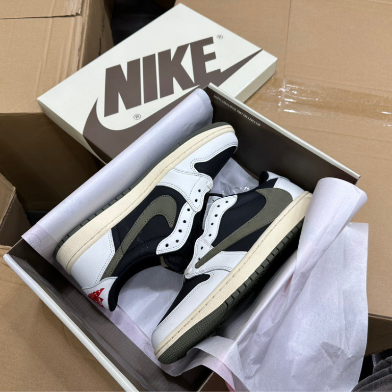 Giày Air Jordan 1 Low " Travis Scott Olive "