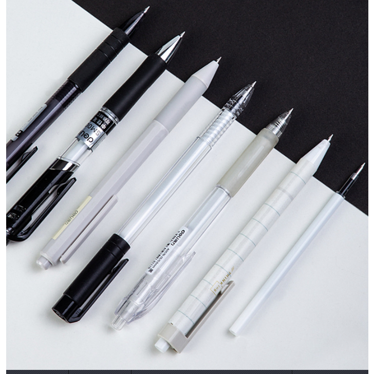 Ruột bút gel Deli A870 ngòi 0,5mm, A880 ngòi 0,38mm mực đen viết trơn êm