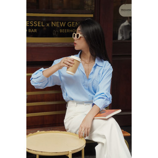 Áo sơ mi nữ dài tay basic Freesize COEUR