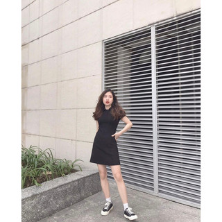 Đầm polo Kido - ĐEN