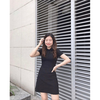 Đầm polo kido - đen