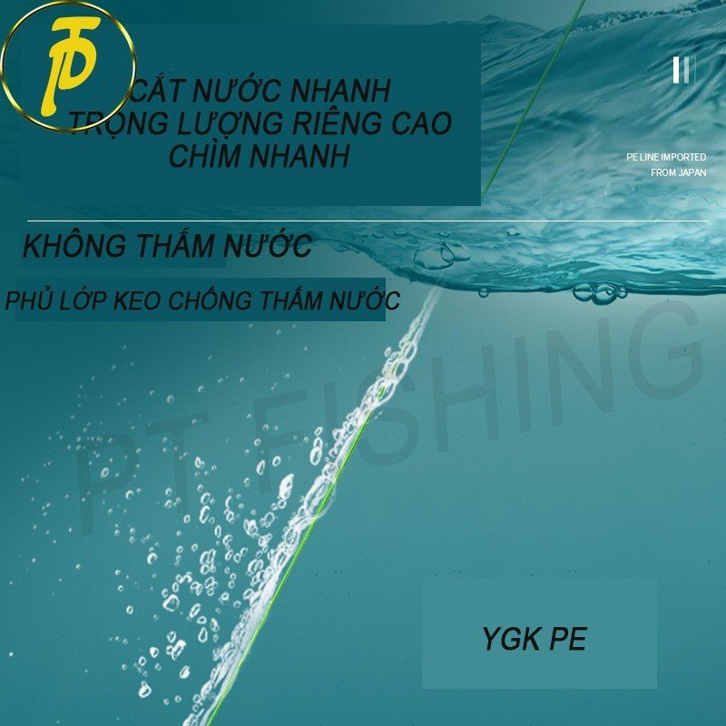Dây trục chính YGK PE chuyên lure X8 màu xanh trắng