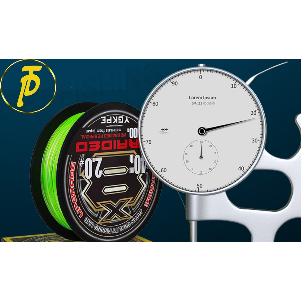 Dây trục chính YGK PE chuyên lure X8 màu xanh trắng