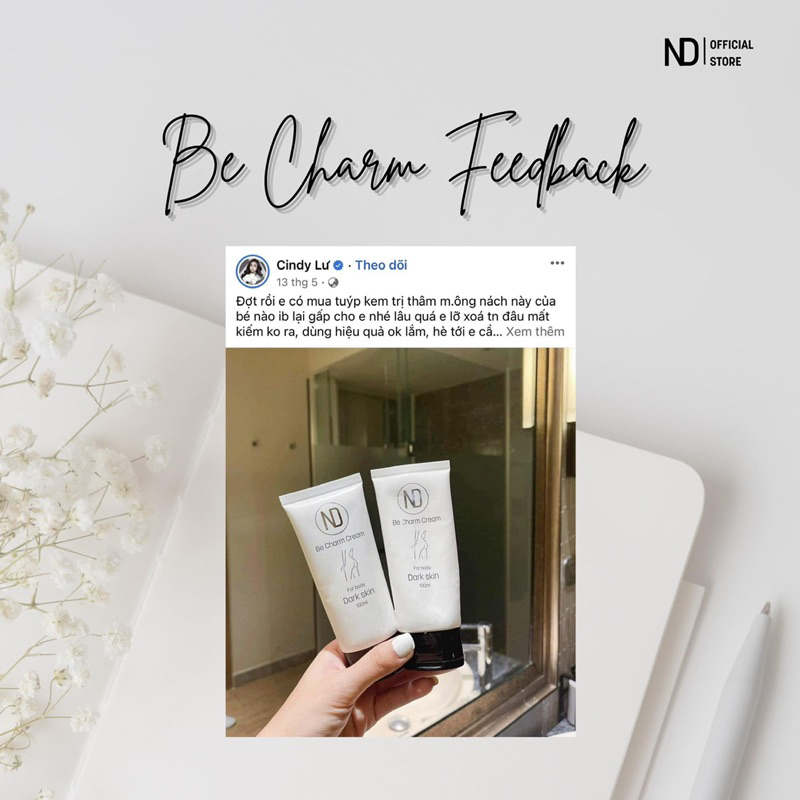 COMBO 4 TUÝP BE CHARM CREAM & 4 GÓI TẨY DA CHẾT SIÊU HỜI