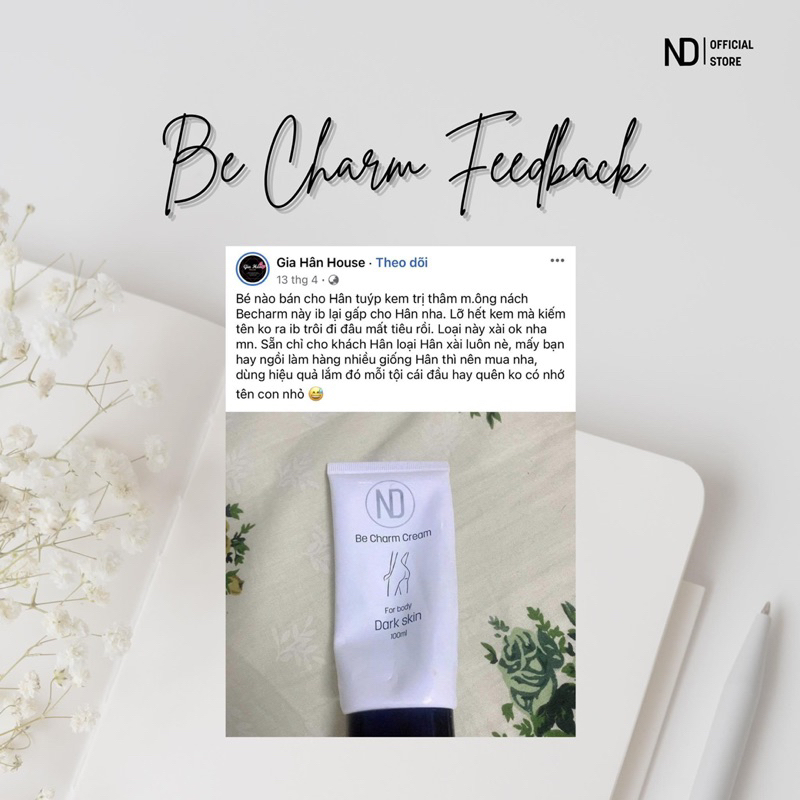 COMBO 4 TUÝP BE CHARM CREAM & 4 GÓI TẨY DA CHẾT SIÊU HỜI