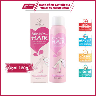 Xịt tẩy lông vanekaa removal hair thái lan, xịt lông tay chân chính hãng chai 120g, 2t house hàng thái lan chính hãng