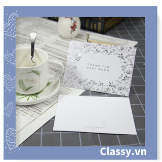 Thiệp Vintage  Classy style 1 mặt Size lớn 14 X 10.4 CM, giấy kraft sang trọng kèm phong bì Q761