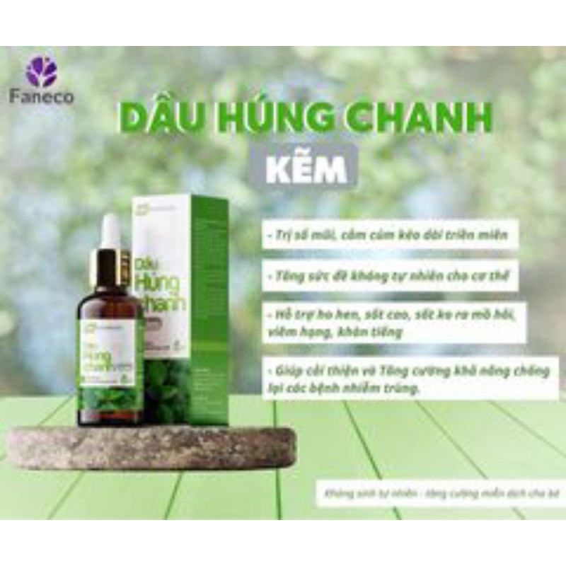 Tinh dầu húng chanh kẽm của faneco.chai 30 ml