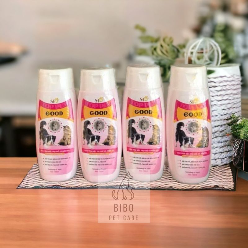 Sữa tắm trị ghẻ nấm da cho chó mèo Good Pet SHD chai 150ml giảm ngứa, rụng lông, khử mùi hôi - Bibopetcare