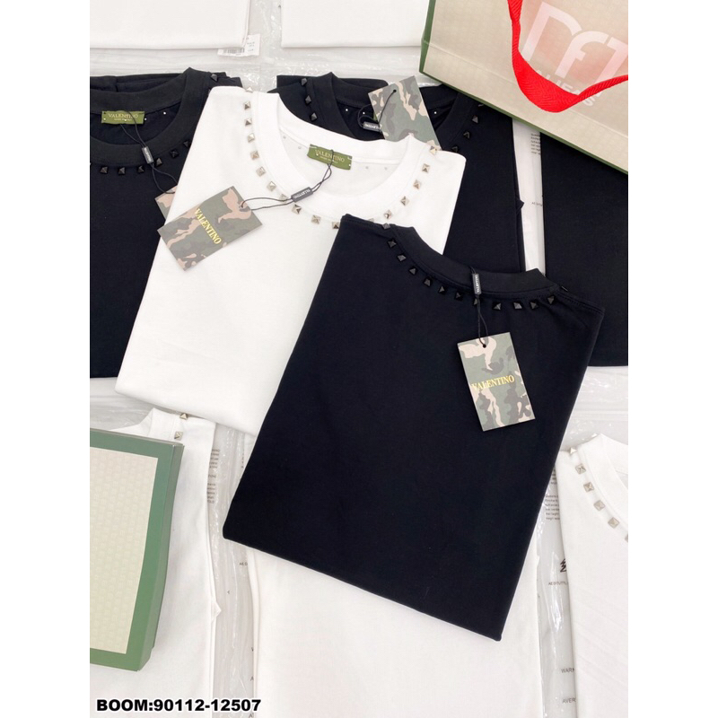 Áo thun nam nữ valentino đính đá ngon bá cháy. ảnh thật_90122