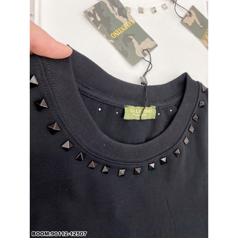 Áo thun nam nữ valentino đính đá ngon bá cháy. ảnh thật_90122