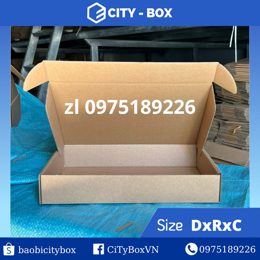 25x20x5 set 20 hộp nắp gài - hộp carton nắp gài 25x20x5 hộp đóng hàng thời trang, sách vở