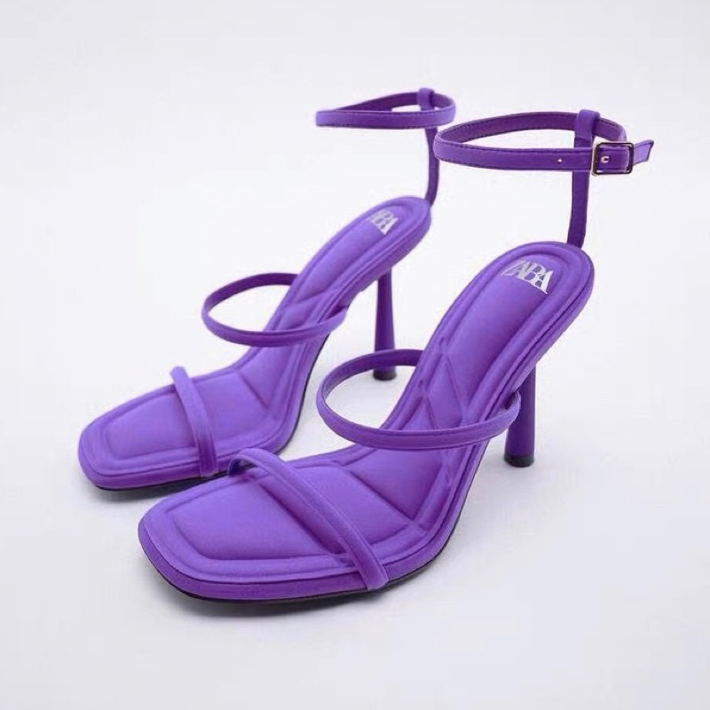 ORDER 💜 ZR Giày cao gót quai dây ngang mảnh gót nhọn 9cm