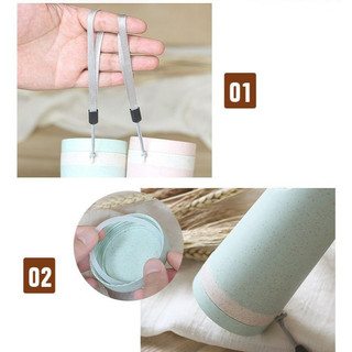 Bình Giữ Nhiệt Lúa Mạch Có Nắp Đậy 300ml