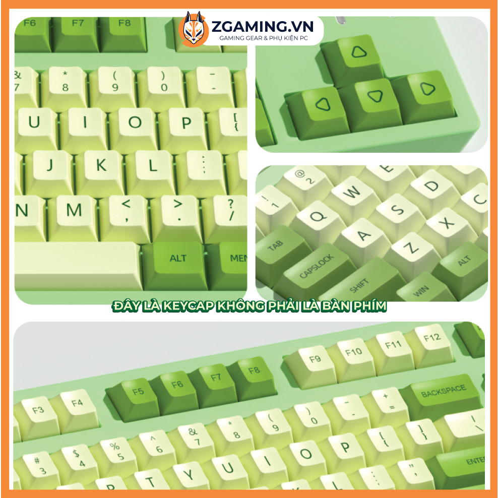 Keycap Bàn Phím Matcha | Profile XDA | PBT 126 Phím | Sẵn Hàng Giao Hỏa Tốc