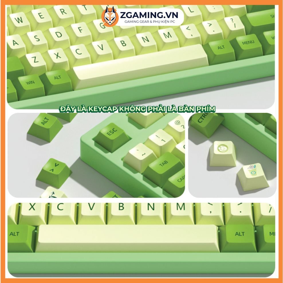 Keycap Bàn Phím Matcha | Profile XDA | PBT 126 Phím | Sẵn Hàng Giao Hỏa Tốc