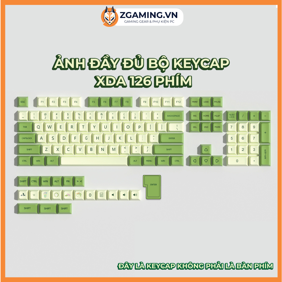 Keycap Bàn Phím Matcha | Profile XDA | PBT 126 Phím | Sẵn Hàng Giao Hỏa Tốc
