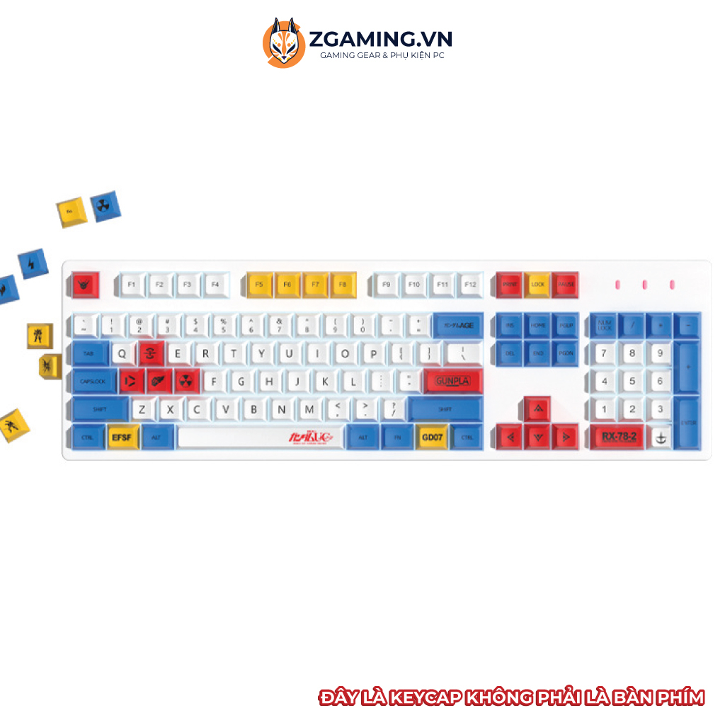 Keycap Bàn Phím Gundam | Profile XDA | PBT 125 Phím | Sẵn Hàng Giao Hỏa Tốc