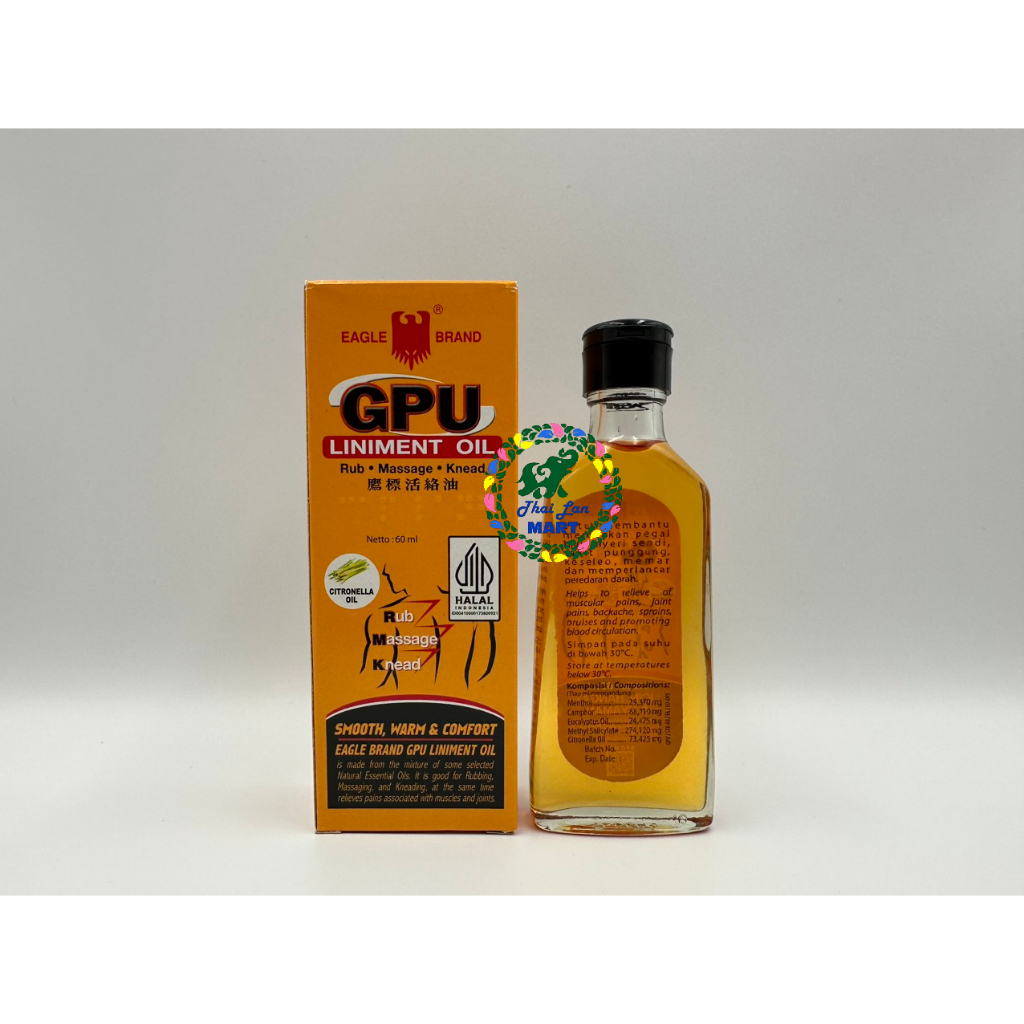 DẦU MASSAGE GPU GỪNG VÀ SẢ HÀNG NỘI ĐỊA CHÍNH HÃNG INDONESIA 60 ML