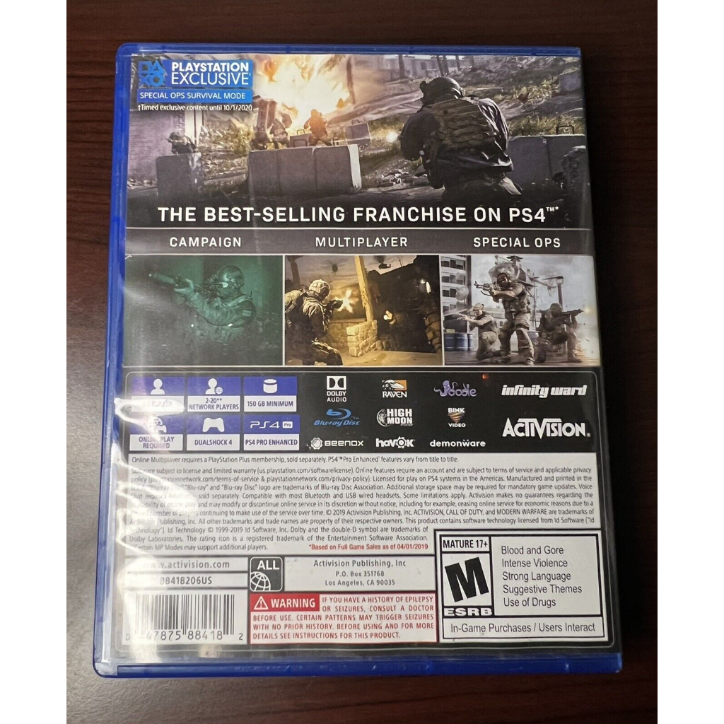 Game PS4 : Call Of Duty MODERN WARFARE PS4