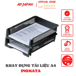 Khay đựng tài liệu A4 khay văn phòng có thể xếp chồng Inomata hàng nội địa Nhật Bản AD56