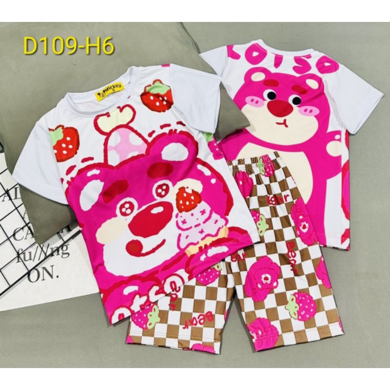 MÃ D109 BỘ ĐÙI BÉ GÁI THUN LẠNH 3D SIZE 20-40KG