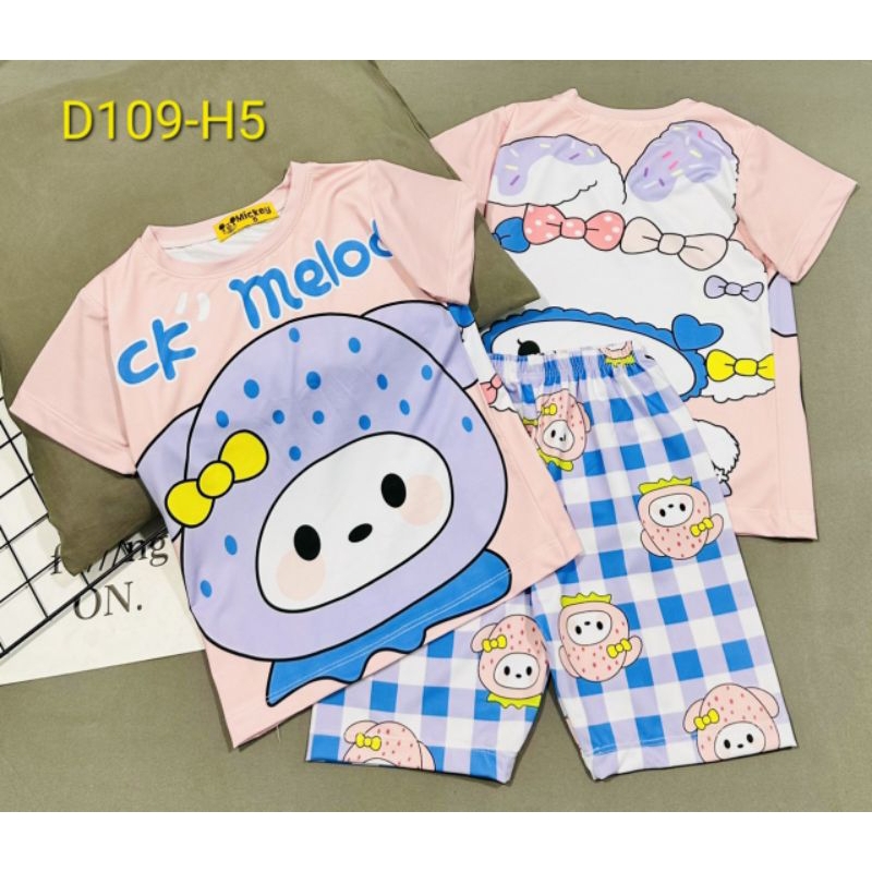 MÃ D109 BỘ ĐÙI BÉ GÁI THUN LẠNH 3D SIZE 20-40KG