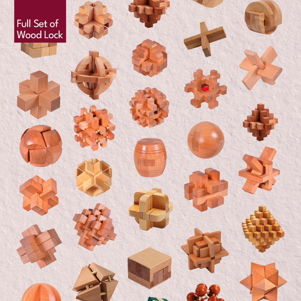 Đồ chơi khóa gỗ Puzzle Wooden Locks, Yuca Puzzle - Đồ chơi Giải đố, Hack não, Thử thách trí tuệ, Tư duy, Xếp hình 3D