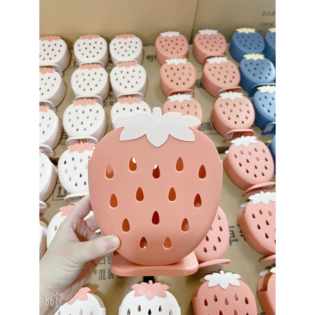 Ống Đựng Đũa Hình Dâu Tây Tiện Dụng