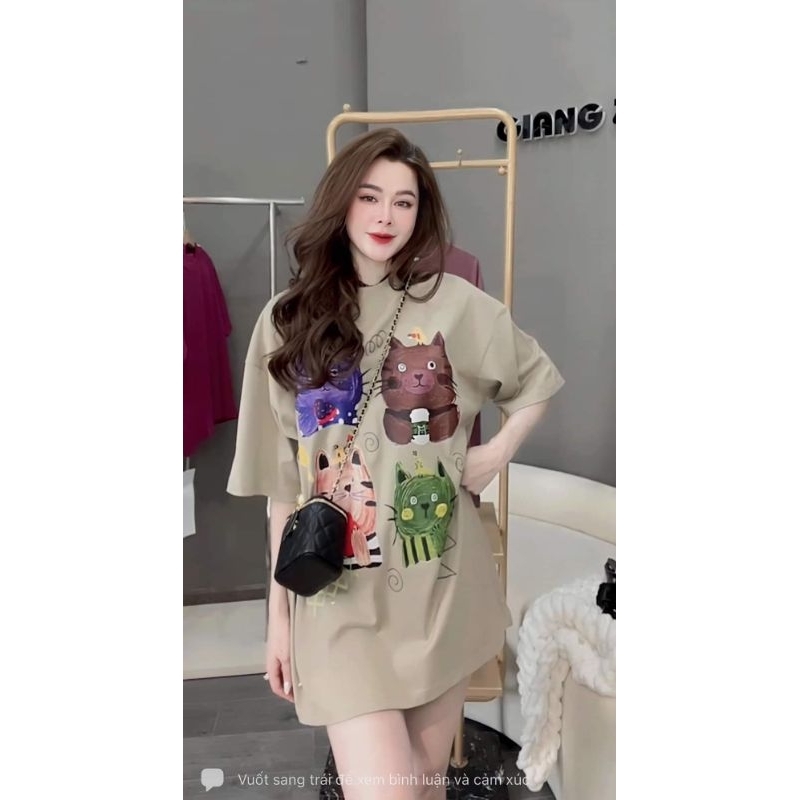 Áo phông mèo hàng QCL1