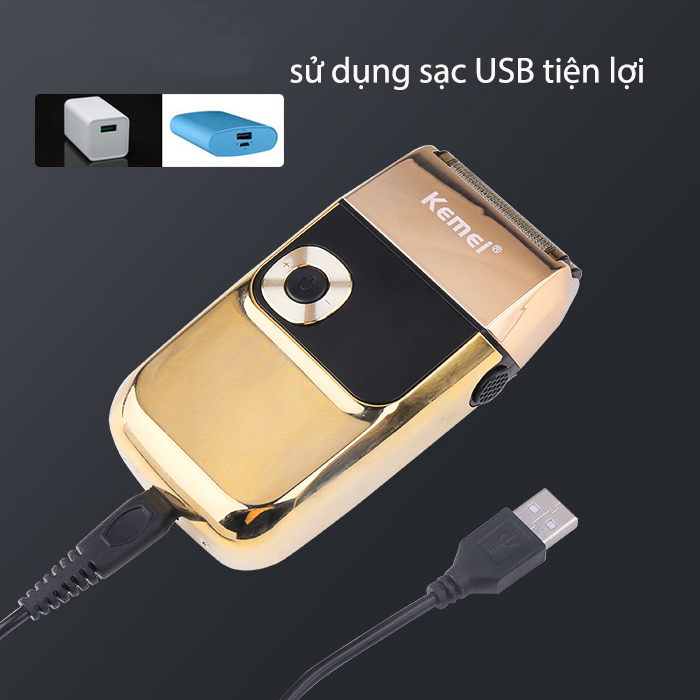Máy cạo râu Kemei KM-2028 có tubor 3 tốc độ cạo và lưỡi sơ cua