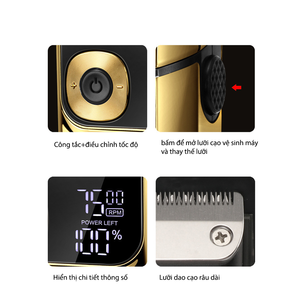 Máy cạo râu Kemei KM-2028 có tubor 3 tốc độ cạo và lưỡi sơ cua