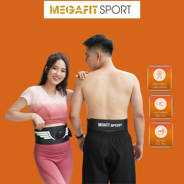Đai Tập MEGAFIT SPORT, Đai Tập Cơ Giảm Mỡ Bụng Thông Minh Rung Nhiều Cấp Độ Dành Cho Nam Và Nữ