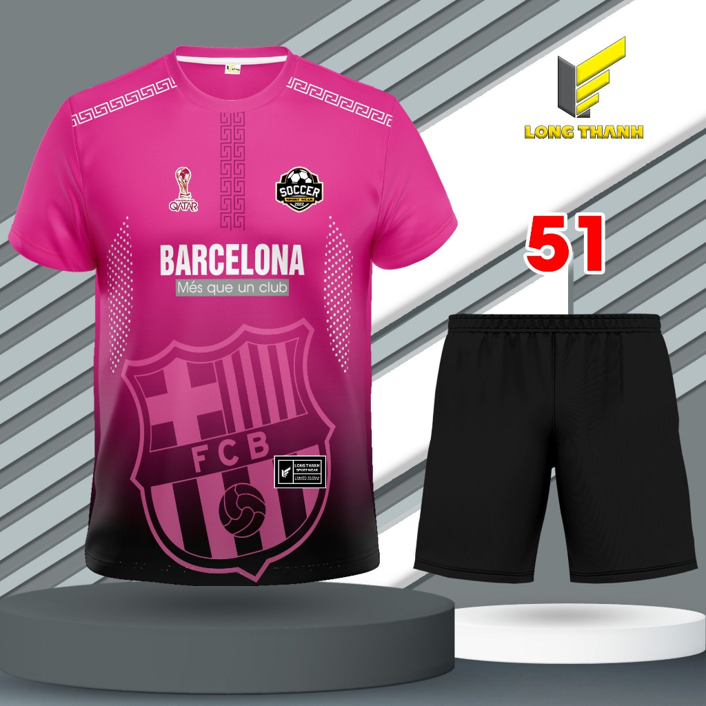Bộ quần áo thể thao câu lạc bộ Barcelona - Long Thanh Sport - M51