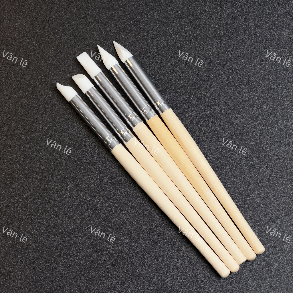 bộ nặn hoa đắp gel 5 cây silicon