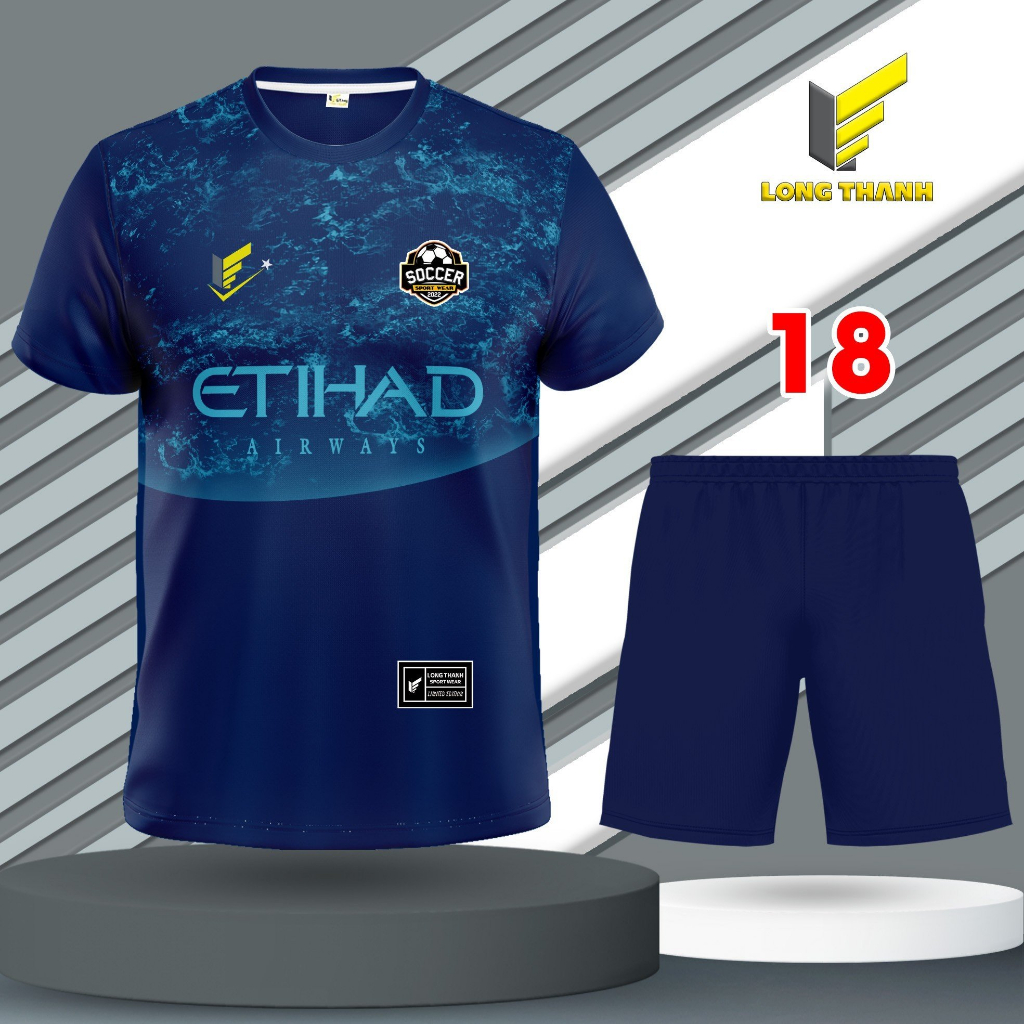 Bộ quần áo thể thao câu lạc bộ Manchester City - Long Thanh Sport - M18