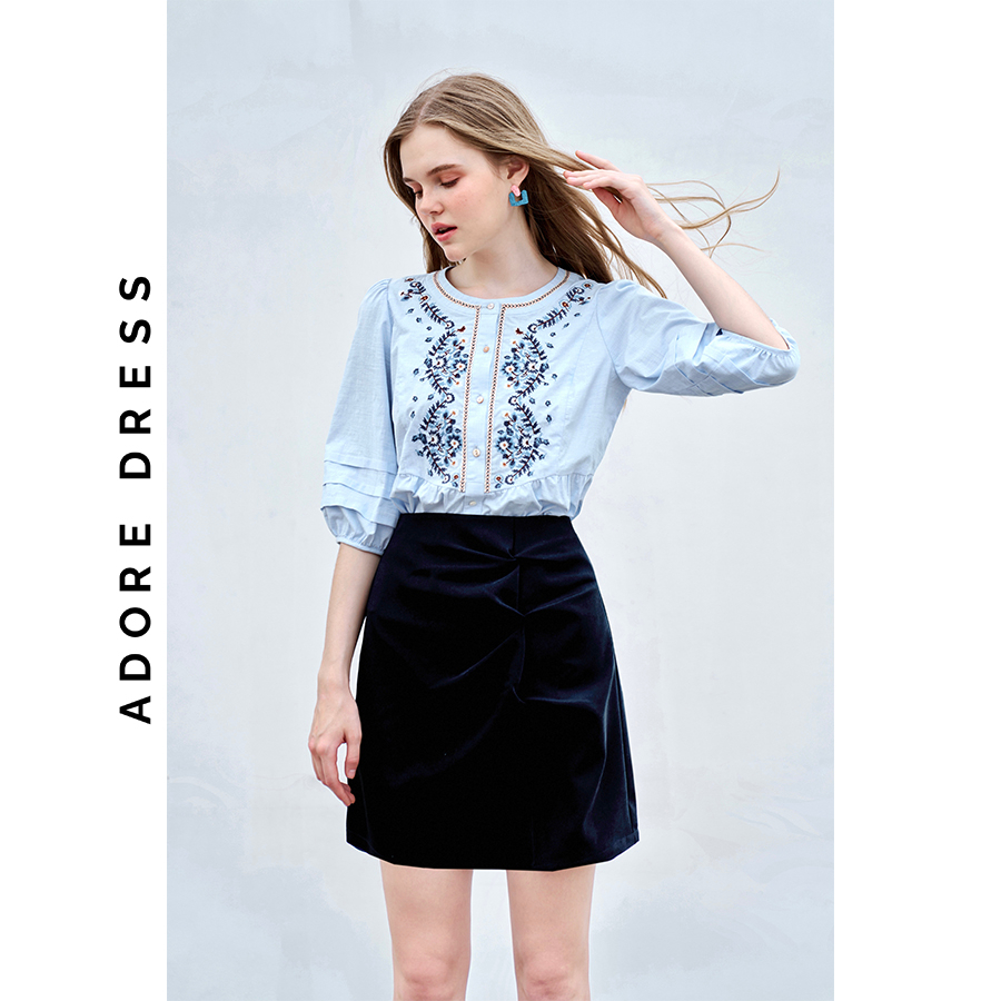 Chân váy Mini skirts tuytsy vặn lệch 2 màu 313SK1002 ADORE DRESS