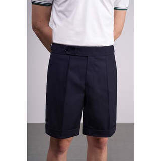 Quần ngố nam adam store xanh tím than sidetab qn002