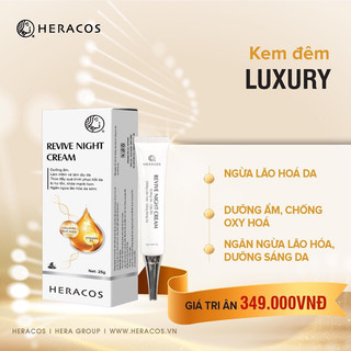 Kem dưỡng trắng da ban ngày và kem dưỡng tái tạo da colagen ban đêm Heracos