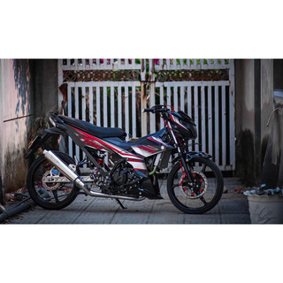 Tem rời satria tổ ong đỏ đen