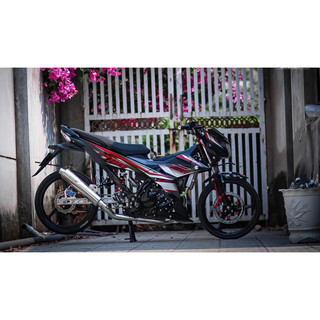 Tem rời satria tổ ong đỏ đen