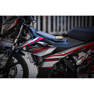 Tem rời satria tổ ong đỏ đen