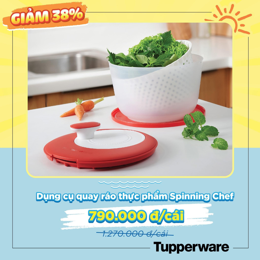 Rổ quay rau thông minh Spinning Chef tupperware