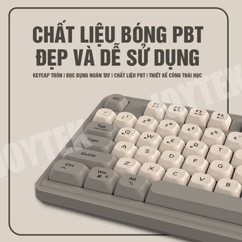 Bàn Phím Không Dây Hai Chế Độ Bluetooth và 2.4Ghz EWEADN V1, Tích Hợp Pin Sạc Lại, Keycap PBT, Núm Xoay Volume, Đèn led