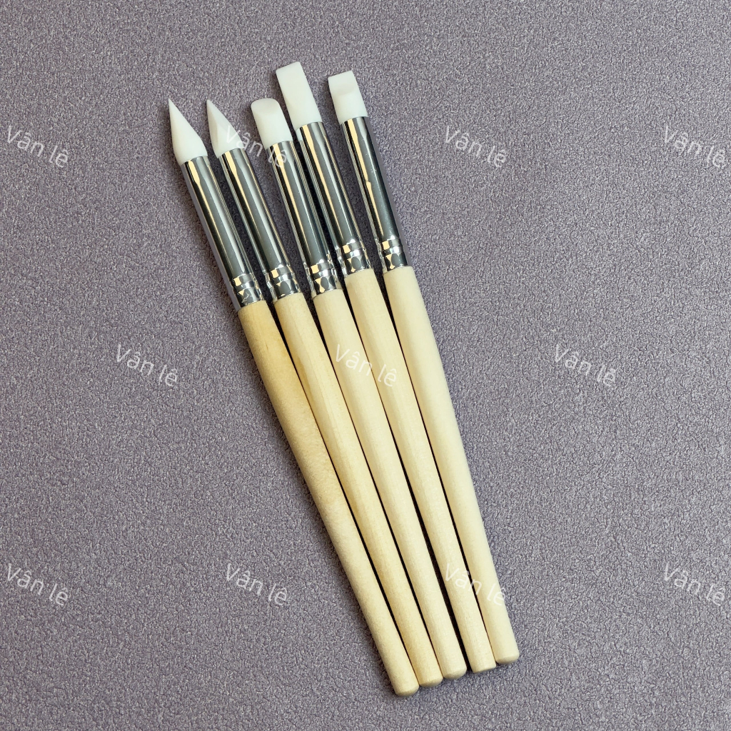 bộ nặn hoa đắp gel 5 cây silicon