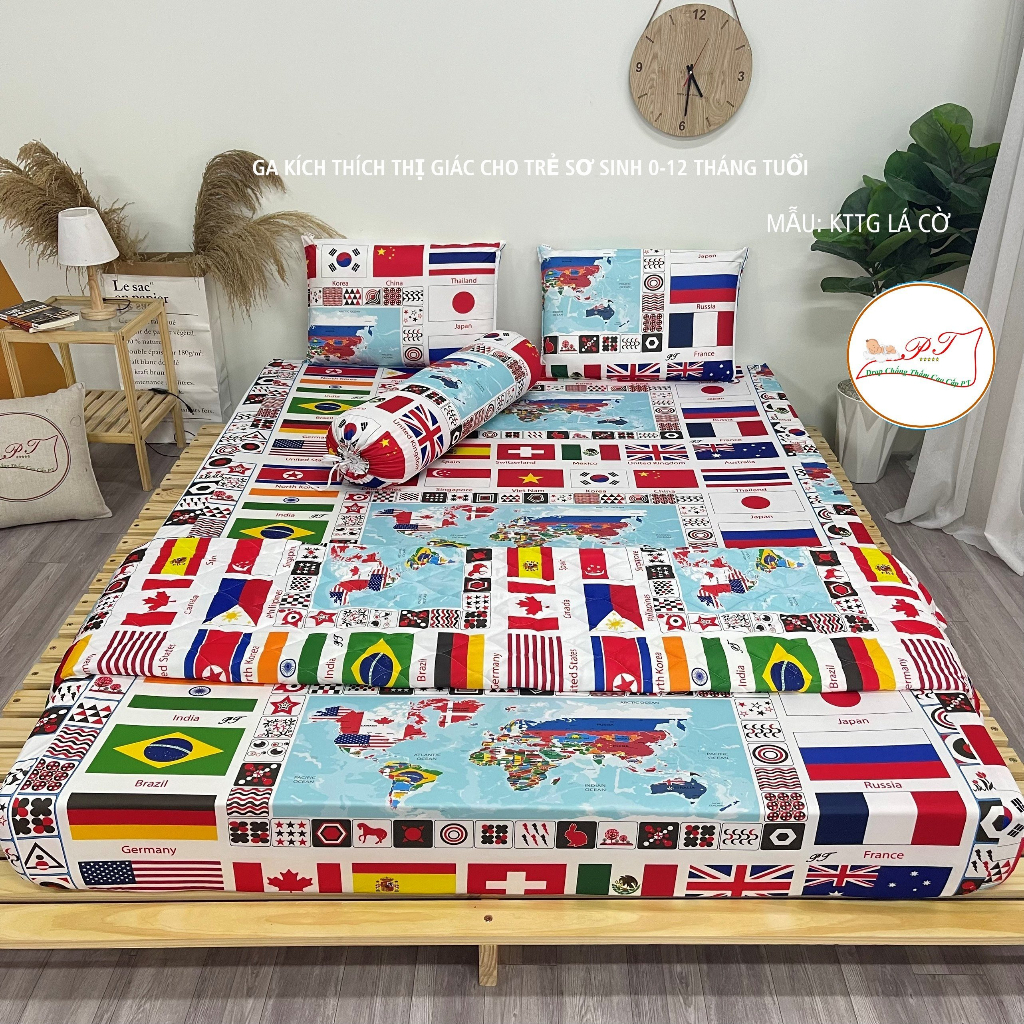 ĐỦ SIZE - GA LẺ - SET GA THUN SIÊU LẠNH LỤA ORGANIC CAO CẤP - LÁ CỜ - ACHUA - LN