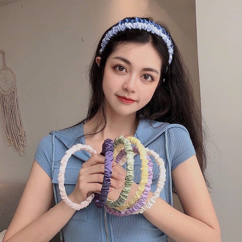 (Mới 2023) Cài tóc vải satin đơn giản phong cách Hàn Quốc Tatitava